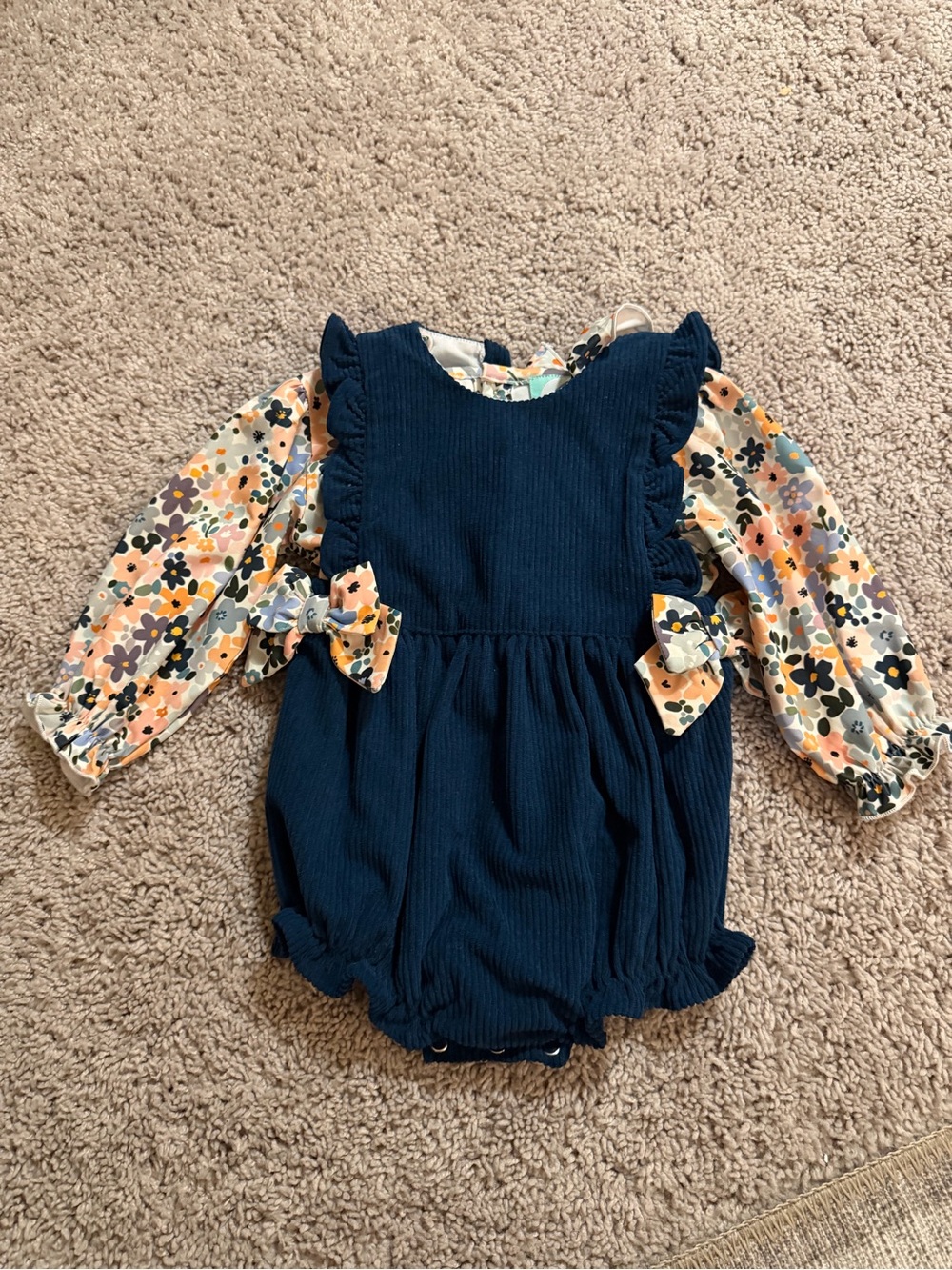 Smocked Flamingo Bubble Romper